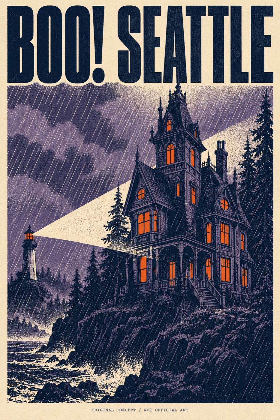 Boo! Seattle, original concept poster (not official art)