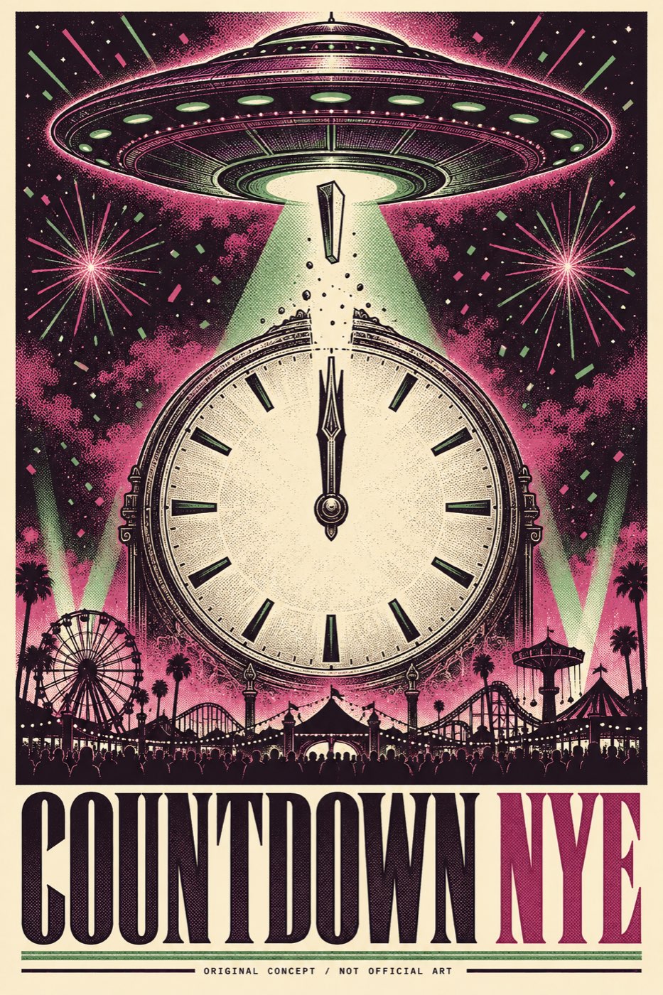 Countdown NYE, original concept poster (not official art)