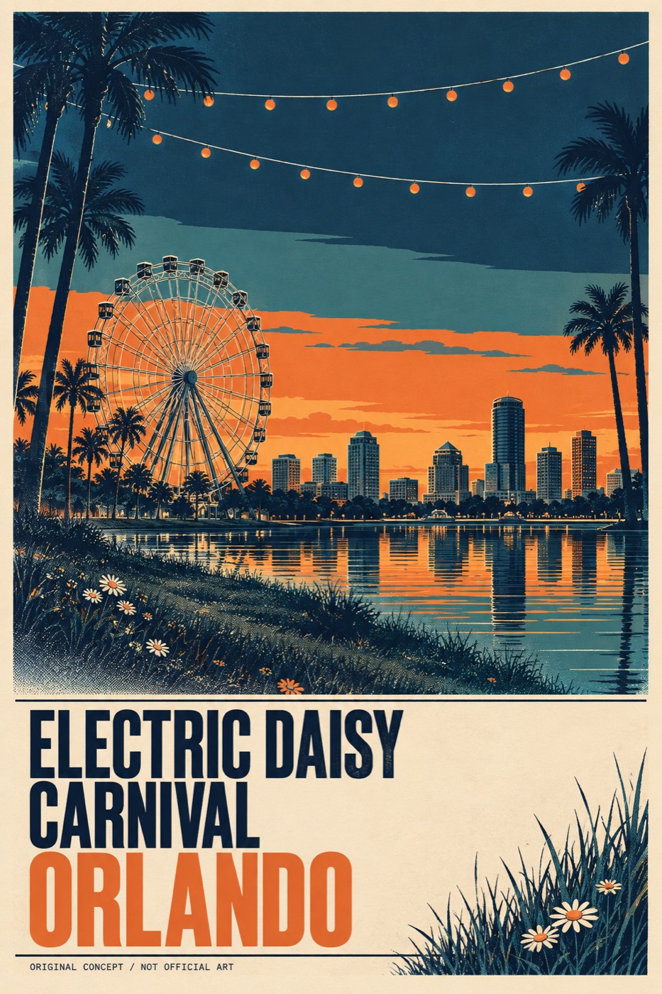 Electric Daisy Carnival Orlando, original concept poster (not official art)