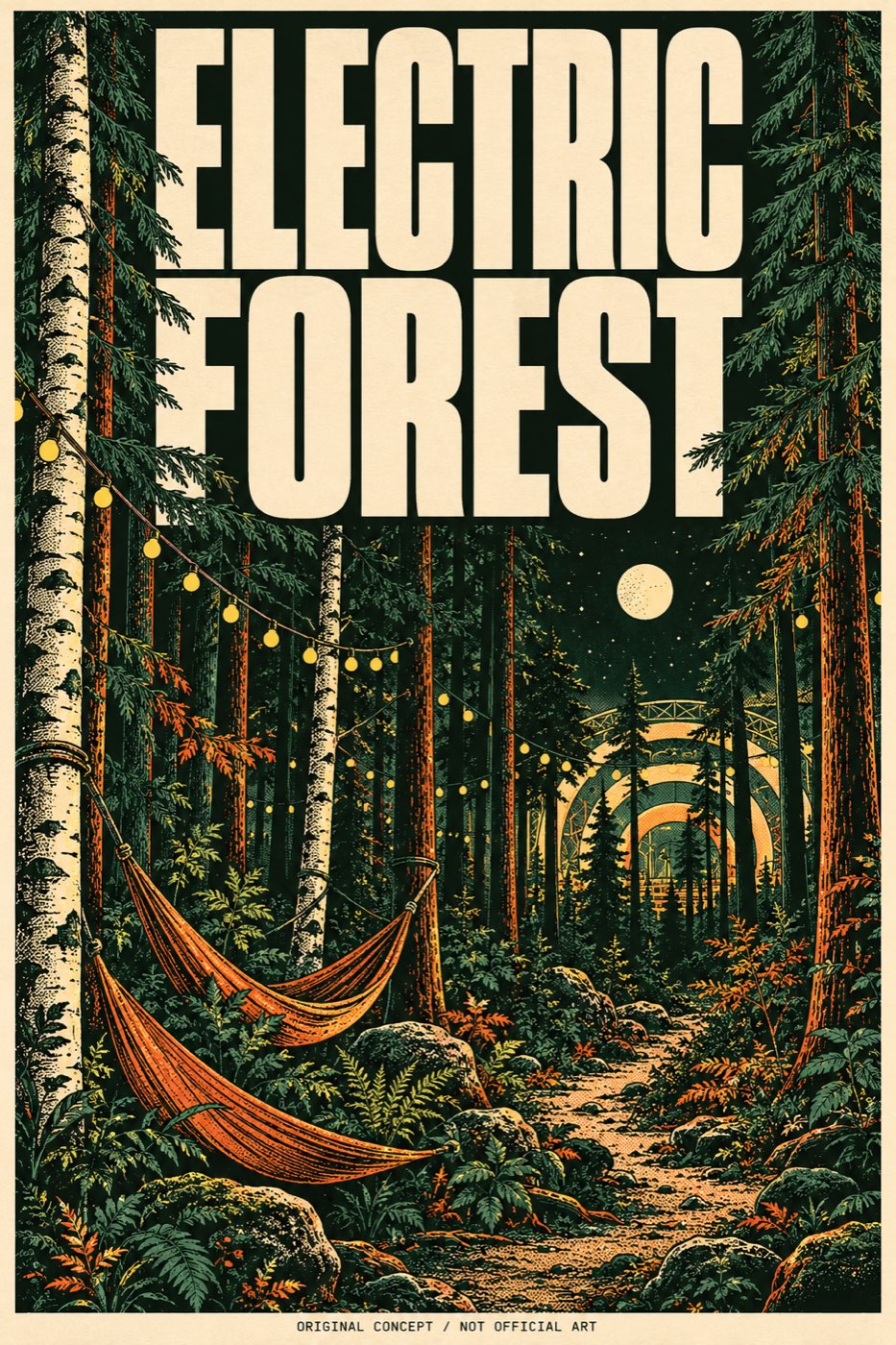 Electric Forest, original concept poster (not official art)