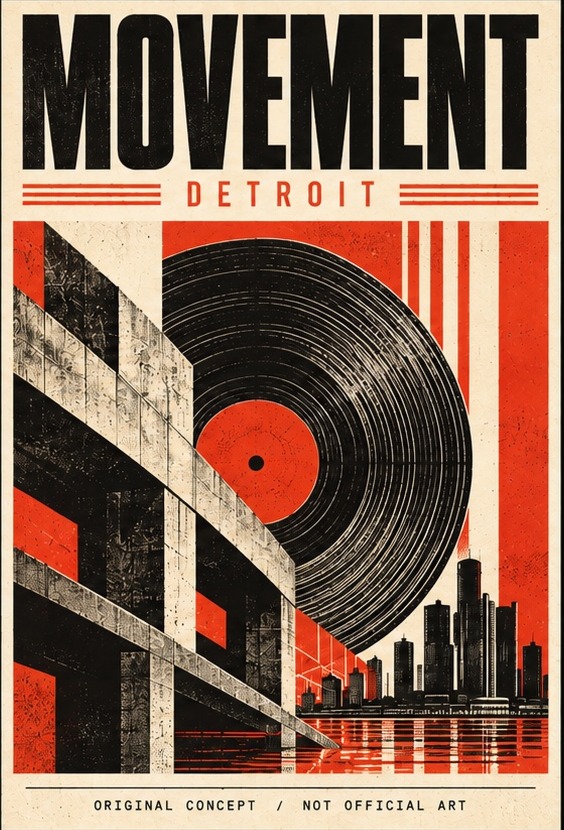 Movement Music Festival, original concept poster (not official art)